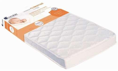 Candide Madrass Årstid - Vändbar madrass - En sommarsida och en vintersida - Kvalsterfri och antibakteriell Mått: 60X120x11 cm Densitet: 20 kg/m 3 Tvätt: Överdraget är ej avtakbart, kan tvättas för