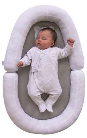 Candide Air Babynest 2-i-1 - Ombonad, trygg sovplats - Ger trygghet vid samsovning - 3D-mesh som andas - Dubbelfunktion, babynest och sittstöd Ytterstorlek: 86x52 cm Innerstorlek: 68x40 cm Tvätt: