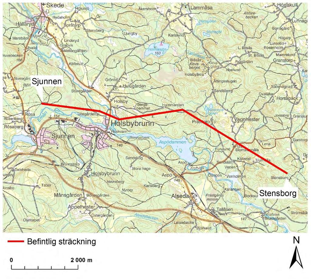 1 Bakgrund E.ON Elnät ansökte 2011 om förlängning av nätkoncession för linje (tillstånd) avseende befintlig 40 kv kraftledning mellan Sjunnen och Stensborg, Vetlanda kommun.