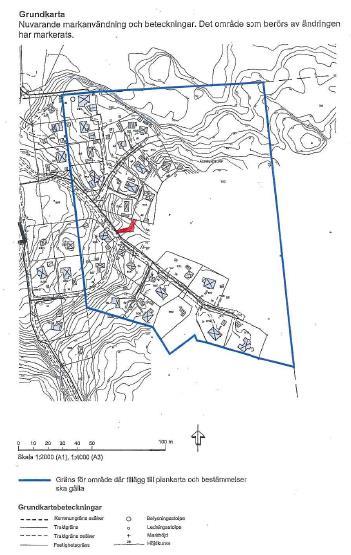 Kartan redovisar vägområde i rött på allmän platsmark 7.2 Tekniska åtgärder 7.2.1 Tekniska utredningar Geotekniska utredningar måste i vissa fall genomföras som underlag för bygglovsprövning ges.