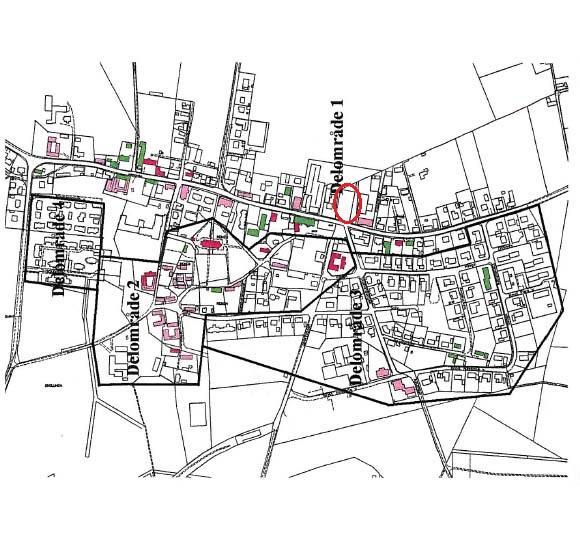 Den del av kulturmiljöprogrammet som berör Onslunda står beskrivet i Ortsrapport Onslunda. Bilden visar den kulturhistoriskt värdefulla bebyggelsen i kvarteren kring planområdet.