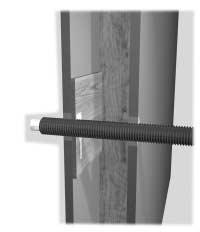 Wirsbo-PEX-rör RIR i väggkonstruktion på stål- alt träregel Vid regelvägg skall beklädnadsskivor av obrännbart material, t ex gipsskiva med pappskikt med densitet större eller lika med 600 kg/m 3 och