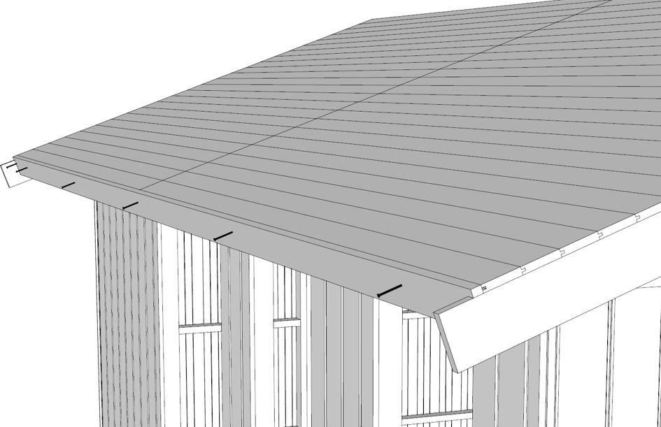 Använd spik 75x2,8 till takfotsbrädan. OBS.