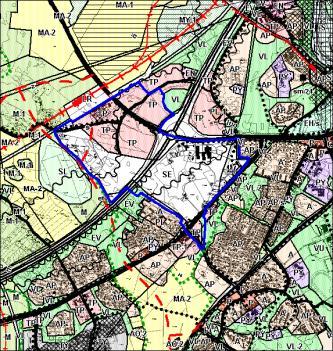 Den lagakraftvunna detaljplanen trädde i kraft 24.5.2006. Bild 4. För planområdet (gränsat med blått på bilden) gäller delgeneralplanen för de centrala delarna med rättsverkan (trädde i kraft 24.5.2006).