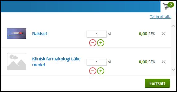 5 (15) Vissa artiklar kräver först tilläggsinformation. Ett formulär öppnas. Fyll i och klicka sedan på Lägg till. * innebär obligatorisk uppgift. Siffran anger antal tecken som får plats i fältet.