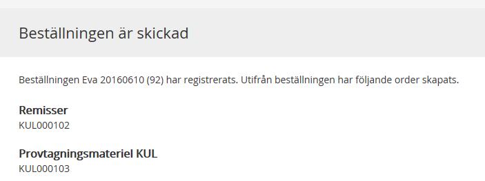 7 (15) Information till leverantör 10. Genom att klicka på Information till leverantör går det att lägga till en kommentar till leverantören. 11. Det går att gå tillbaka och komplettera varukorgen.