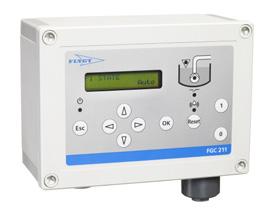 Flygt FGC 211 kapslingsklass IP54 för ontering inohus, 130 x 180 x 85 (hxbxd), vikt 1,0 kg RSK 588 23 27 Flygt TU 001 Larbox Ljudlaret och lysdioden startar när en extern kontakt stängs, so till