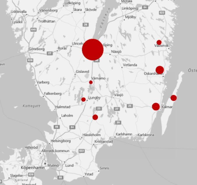 Planerade projekt i regionen Planerade eller pågående byggnadsprojekt med planerat öppnande 2018-2023 26 Ett antal projekt är under planering eller genomförande i regionen vilket framgår av kartan.