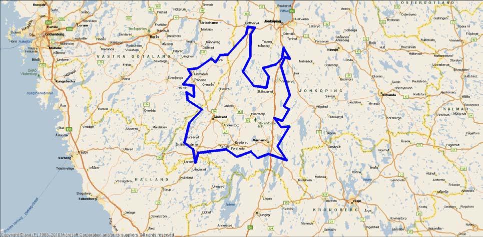 Restidzon 45 minuter med direktbuss GNOSJÖ Restidzon