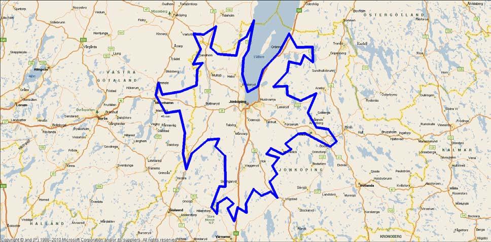Restidzon 45 minuter med direktbuss JÖNKÖPING Restidzon