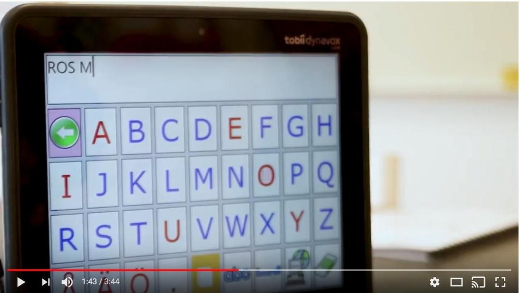 Alternativa kommunikationssätt för personer som kan läsa och skriva För personer som inte kan använda händerna Skriva på dator