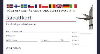 Som sponsor får du fritt inträde till festivalens samtliga konserter, gratis annons i vår