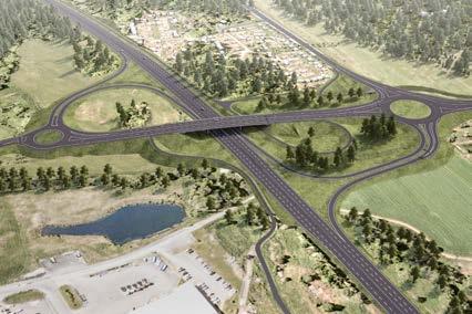 Även utformningen av trafikplatsen har styrts av detaljplanen för nya Logistikcentrum. I likhet med trafikplats Assar Gabrielssons väg leds lokalgatan på bro över Hisingsleden.