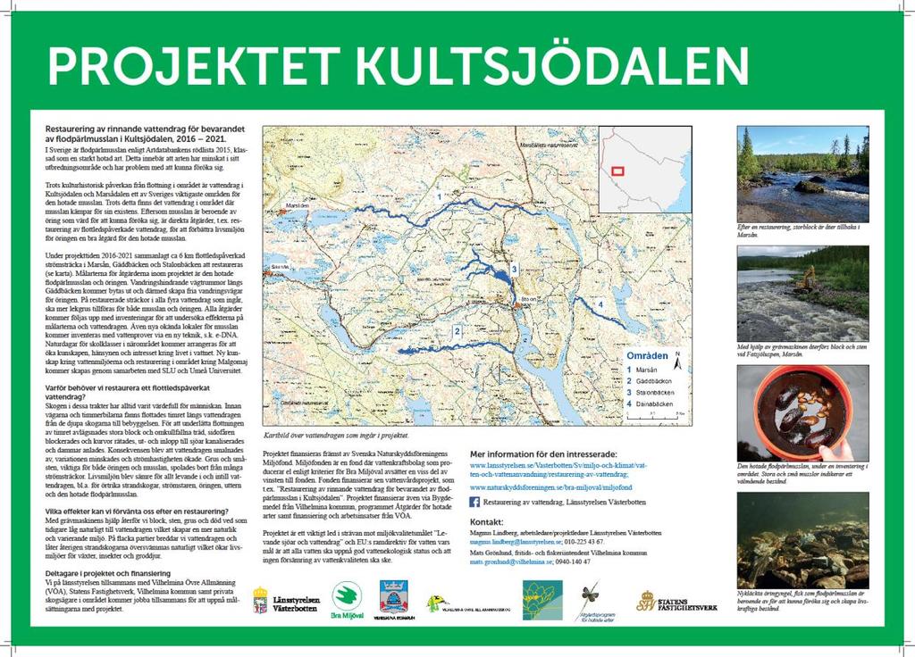 Bilaga 4. Ny informationsskylt inom projektet Kultsjödalen. Bild 1.