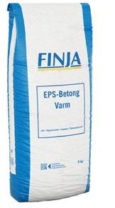 Lättviktsuppfyllnad GOLV EPS-Betong Varm Extra lätt och högisolerande lättviktsuppfyllnad för utjämning och uppfyllnad. EPS-Betong Varm är dammreducerad, pumpbar och lämplig under golvvärme.