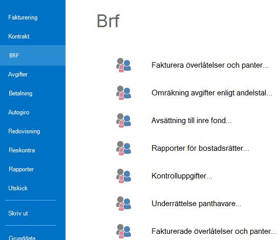 BRF Här beskrivs övergripande de inställningar och funktioner som finns för att hantera bostadsrättsföreningar i Vitec Hyra.