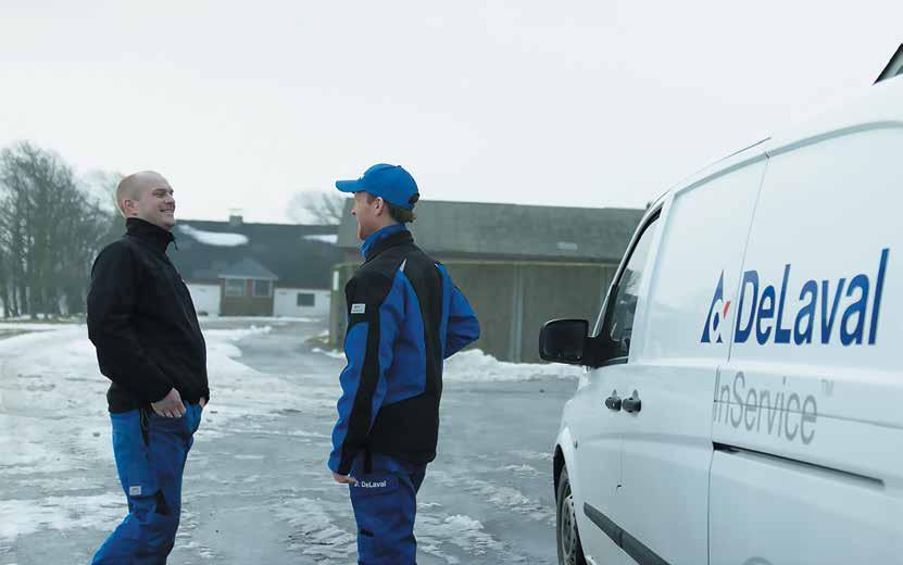 SERVICE 6 Med DeLaval som partner kan du förlita dig på en stor och tekniskt kunnig serviceorganisation.