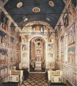 Giottos mest kända verk är freskerna i det italienska kapellet Scrovegnikapellet eller som det också kallas Arenakapellet.