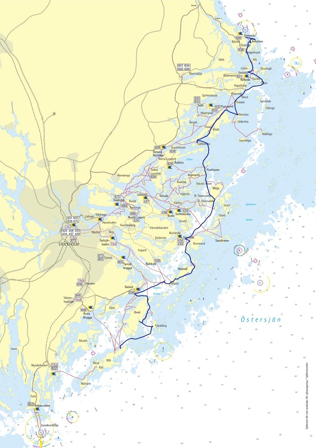 5(12) Trafikåret 2016 RAPPORT Linjedragning- Från Arholma till Nynäshamn via buss över Utö till Ålö, ordniarie fartyg mellan Ålö och Nynäshamn.