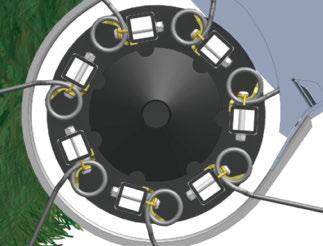 Den innovativa konstruktionen gör att du bara behöver byta ut individuella rotortänder som har skadats av främmande föremål eller slitage.