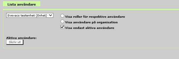 2.2.1 Radera användare Att ta bort en användare fungerar endast om användaren inte har några kopplingar till vaccinationer.