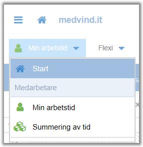 Övers ikt Du kan byta funktion där det står Min arbetstid.