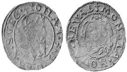 Fyrk 1584, 0,70 g Lev 668a, SM 111, SS 1510 Ärg 1? 100 45 46 47 45. STOCKHOLM.