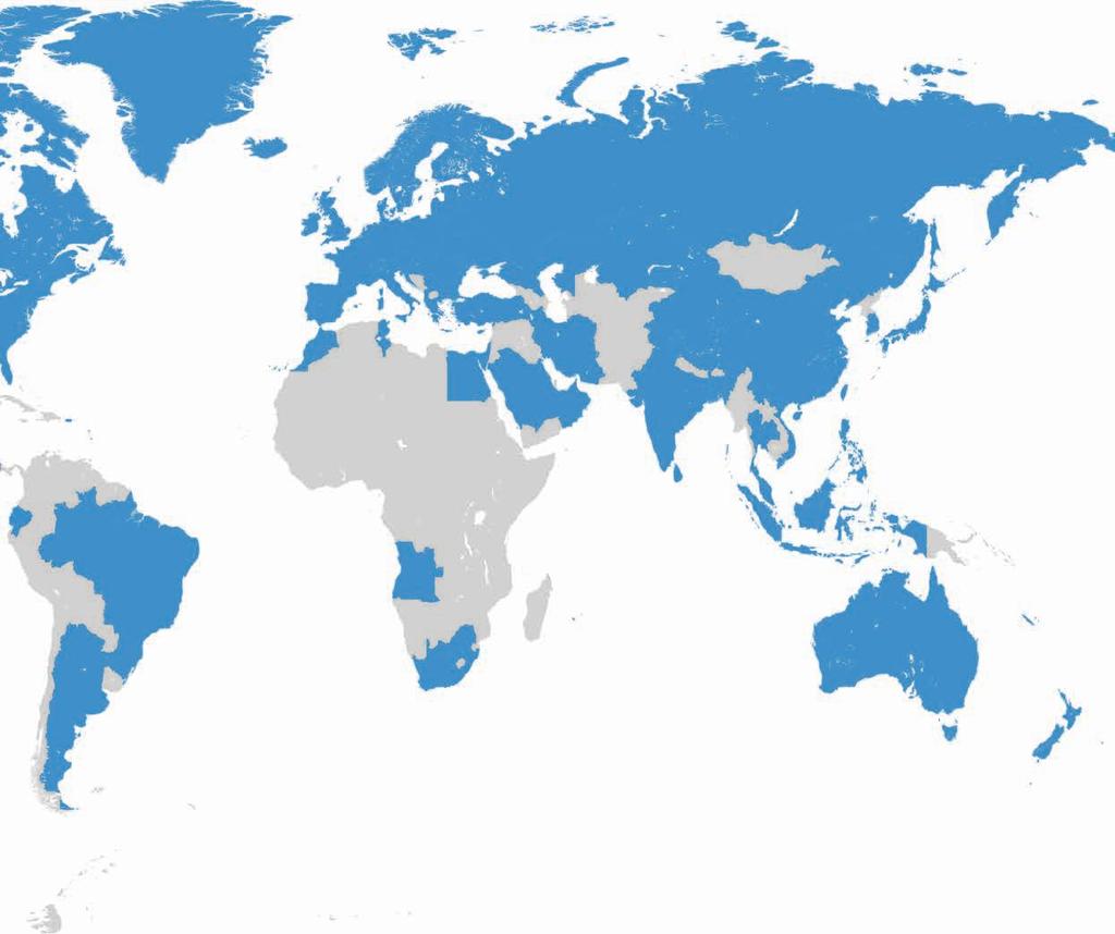 60 ANSTÄLLDA I LÅGKOSTNADSLÄNDER % 40 30 20 Verksamheten i de tillverkande företagen är mest internationell. Lesjöfors och Habia har försäljning på 60 marknader.