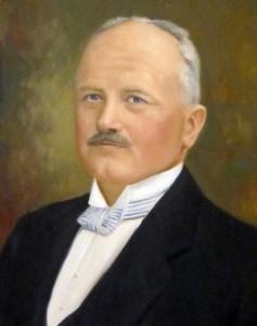Kronolänsmannen, senare landsfiskalen, Emil Wahlroth, 1874-1931. Ett porträtt målat av okänd konstnär, kanske till hans 50-årsdag.