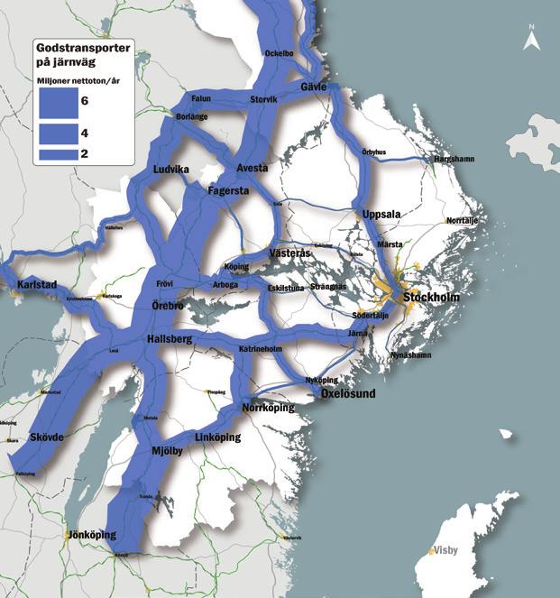 regionen sker nästan uteslutande med vägtransporter.