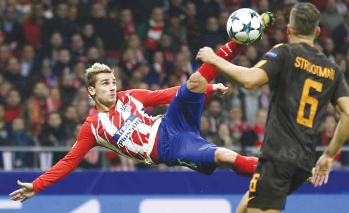 FUTBAL 5 DNES O 21.00 h Derby až V TALLINNE ZÁPAS O EURÓPSKY SUPERPOHÁR Antoina Griezmanna už mnohí videli v drese Barcelony.