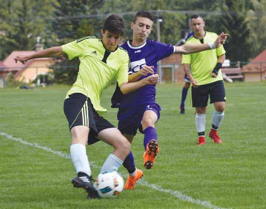 8 MLÁDEŽNÍCKY ŠPORT streda 15. 8. 2018 II. LIGA STARŠÍ DORAST U19 STRED - 15. kolo: Turzovka - Poltár 1:2 (1:2), 19. Hudek - 30. Oravec, 42. Cibuľa, Čadca - Martin 0:5 (0:3), 13. a 33. Dinga, 16.