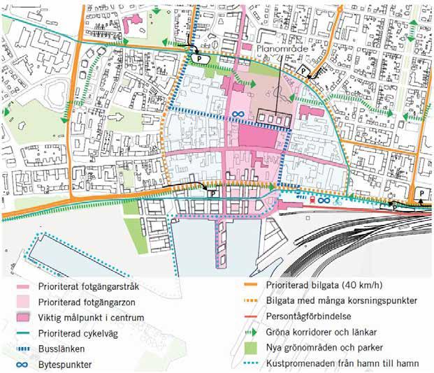 bakgrund - varför en parkeringsstrategi - kommunala mål - parkeringsstrategier - åtgärder - parkeringsnorm för cykel och bil - genomförande - bakgrund och förutsättningar Sydlig stad möter regional