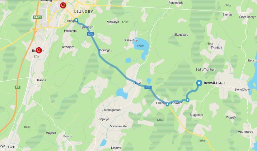 Vägbeskrivning Från Ljungby kör väg 124 mot Liatorp ca 9 km till Fiskeryd, sväng vänster mot Stensjöholm, kör ytterligare ca 1,5 km, sväng vänster mot S
