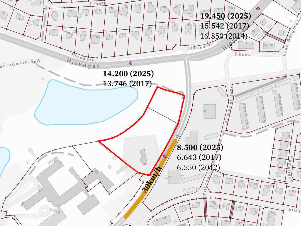 3. Underlag, indata, beräkningsmetod Underlag: - Situationsplan från Skövde Kommun 2017-11-21 (dwg) - Norra Ekedal Utredningsskiss 171119 (jpeg från Studio Ekberg) - 2 st 3D-vyer från Studio Ekberg