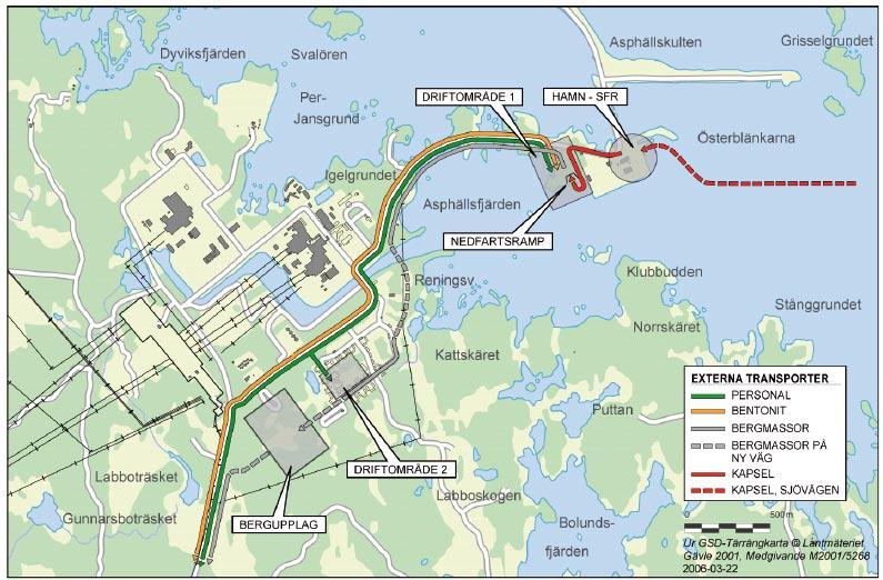 Figur 3-5. Bullrande verksamhet under byggskedet antas ligga inom streckat rödmarkerat område. Alternativ SFR. 3.1.