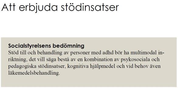 AD/HD LÄKEMEDELSBEHANDLING