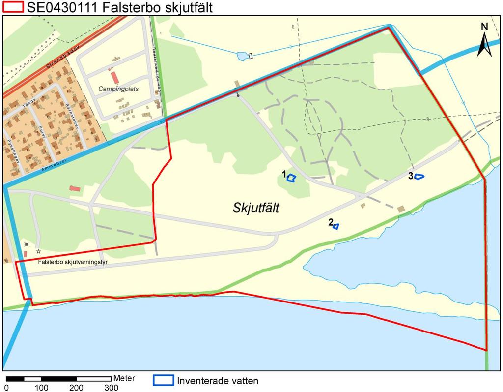 8. Falsterbo skjutfält (SE0430111) Allmänt om området Falsterbo skjutfält ligger i södra delen på Falsterbohalvön (figur 20), och utgörs av ett sandigt revelsystem.