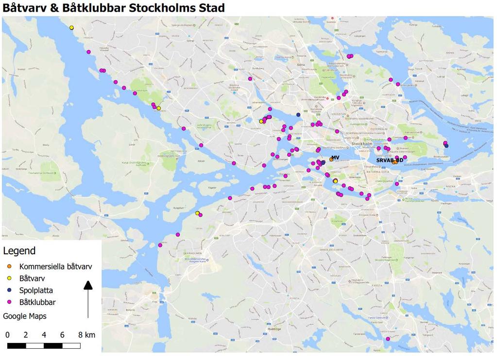 Idrottsnämnden med undantag för de klubbar som arrenderar mark från Kungliga Djurgårdens Förvaltning. Det förekommer även båtägare som inte är med i någon båtklubb utan tar hem båten på en båttrailer.