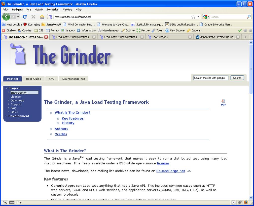 Lasttestning - Grinder Java Swing applikation Opensource projekt Scriptbaserad