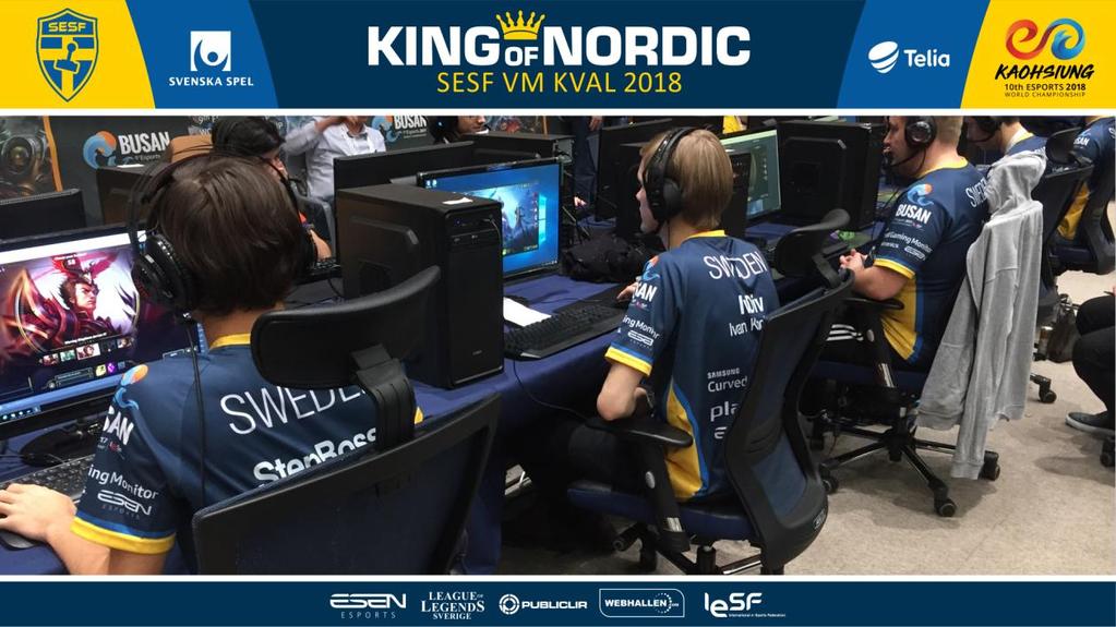 ESEN esports AB Stockholm Onsdag den 1 Augusti 2018 Telia sponsrar det svenska landslaget i e-sport Sändningsbolaget ESEN esports meddelar idag att man tecknat ett avtal med Telia.