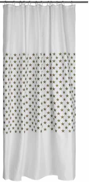 15 Taupe, 03 Dark grey Shower Curtain Star 87489 180x200
