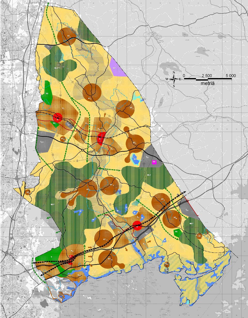 2. Utkast till generalplan Bild 14 visar kartan över generalplanens utkast och bild 15 visar den