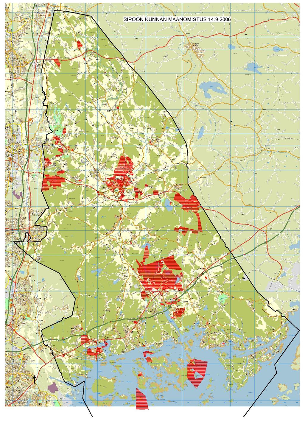 I bild 3 visas markägo av Sibbo kommun. I Nickby äger kommunen ca 65 hektar råmark, som till största delen kommer att detaljplanläggas som bostadsområde.