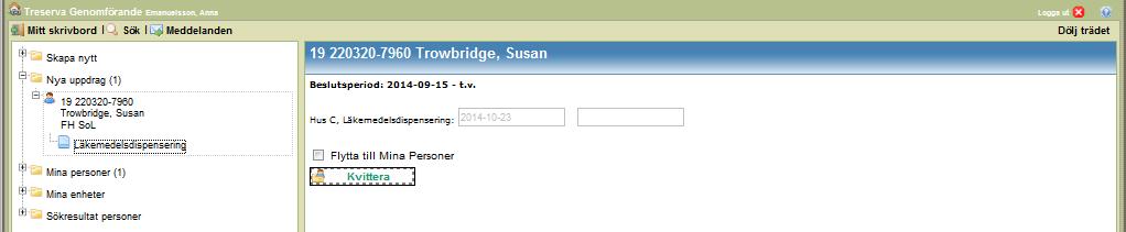 Användarnamn och lösenord är samma som till inloggningen i datorn.(windows) Kom ihåg att om du byter lösenord i Windows så blir det samma lösenord i Treserva med automatik.