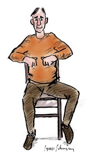 45 ETT, TVÅ OCH Veckans rörelse BÅDA BENEN REDSKAP: Stol Börja din motionsstund med att gå raskt på stället stående Sitt på främre kanten av stolen med benen ihop.