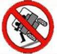 Märke nr 2: Varning Försäkra dig om att differentiallåset står på off vid körning, eftersom det annars blir svårt att svänga fordonet och man kan förlora kontrollen över fordonet samt skada fordonet.