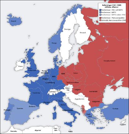 Sverige under kalla kriget Under kalla kriget fortsatte Sverige att vara neutralt och alliansfritt i fred. Sverige samarbetade dock med USA om vad som skulle ske vid en eventuell Sovjetisk invasion.