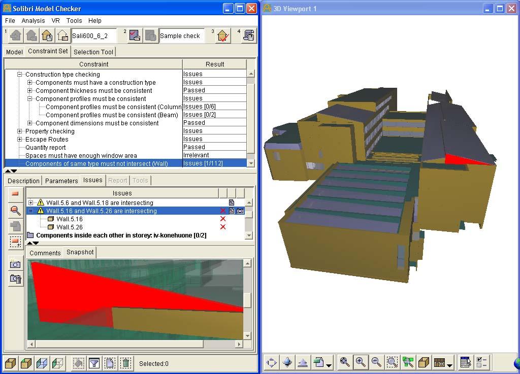 23 Figur 6. Model Checker är en avancerad BIM-tillämpning från Solibri.