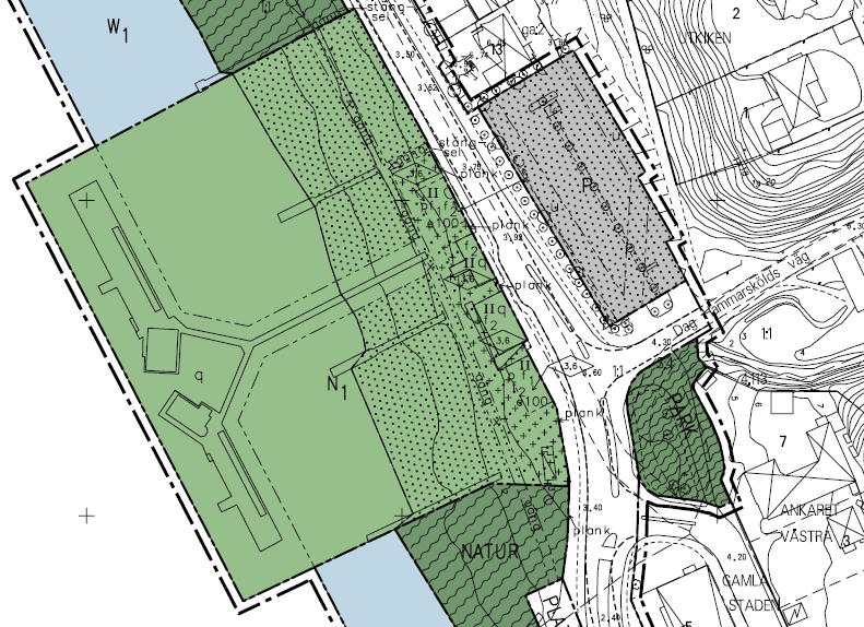 Genomförandetiden för gällande detaljplan gick ut 2009, men förnyades i och med att ett tillägg till planen vann laga kraft 2011. Nuvarande genomförandetid går ut den 5 mars 2017.